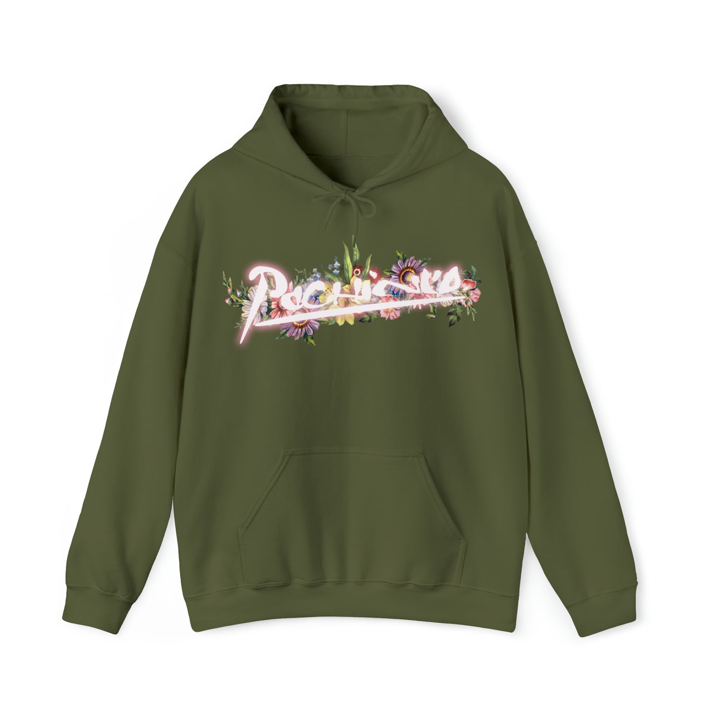 Pachinco Flower Hoodie (black, maroon, army, baby blue)